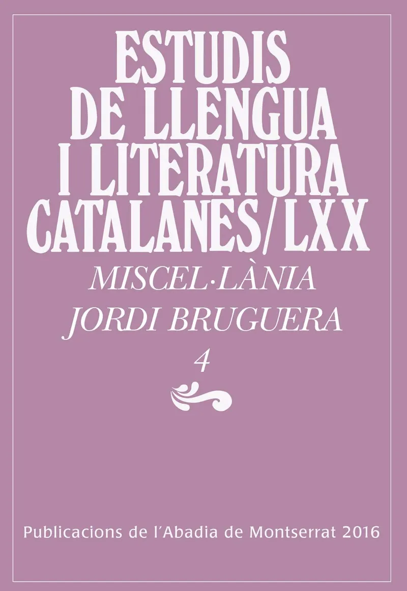 MISCEL.LANIA JORDI BRUGUERA