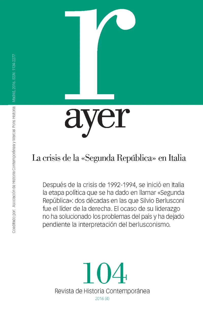 AYER 104 -LA CRISIS DE LA SEGUNDA REPUBLICA EN ITALIA-