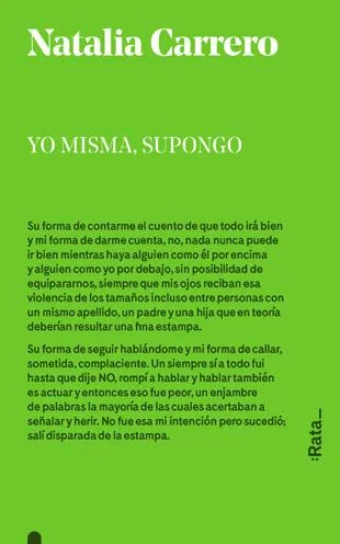 YO MISMA SUPONGO