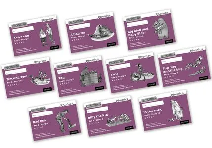 READ WRITE INC. PHONICS: BLACK AND WHITE PURPLE SET 2 STORYBOOKS MIXED PACK OF 10