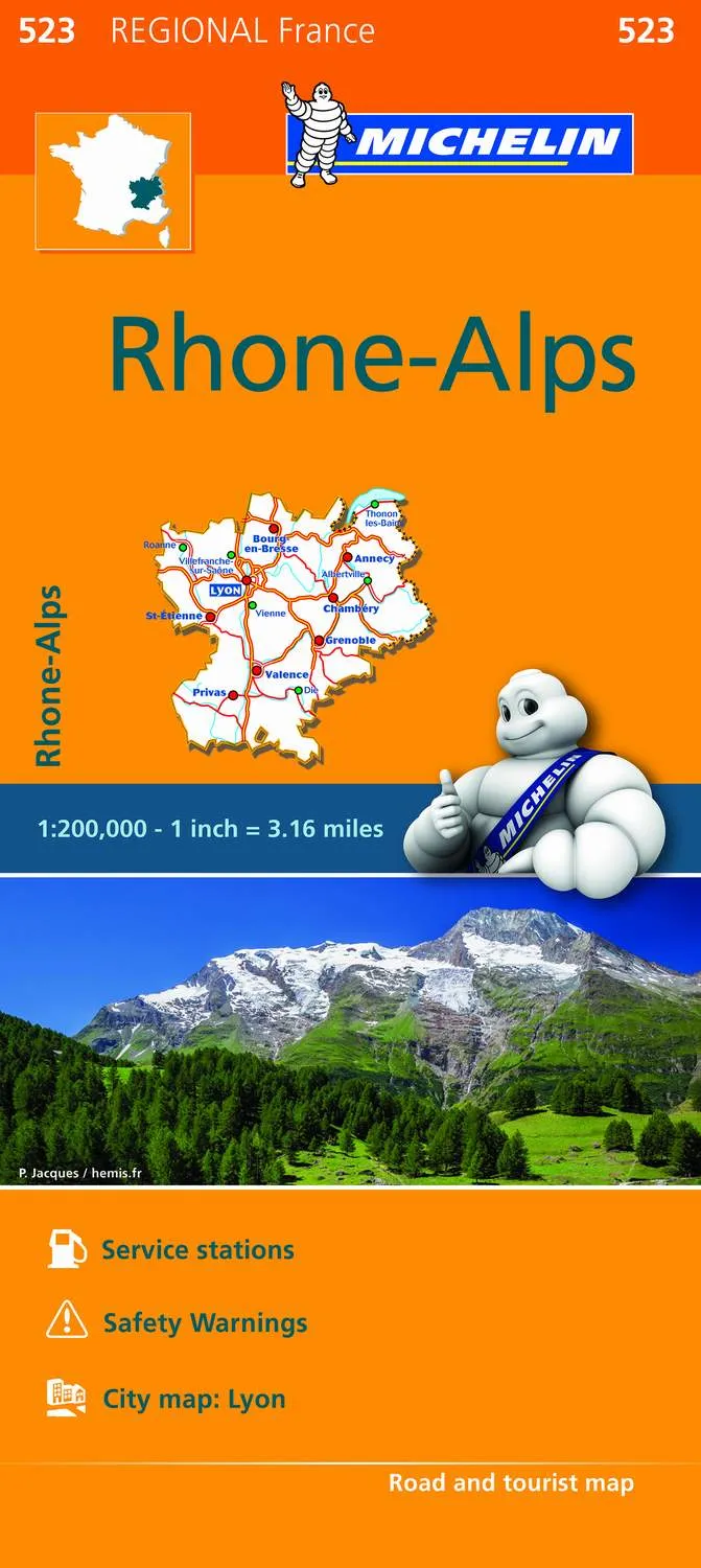 Mapa Regional Rhône-Alps