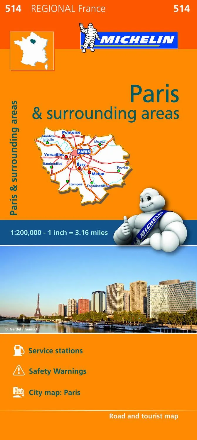 Mapa Regional Paris AND surroundings areas