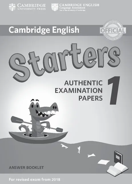YLE CAMBRIDGE STARTERS 2018 1 ANSWER BOOKLET