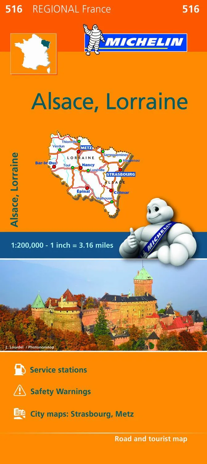 Mapa Regional Alsace, Lorraine