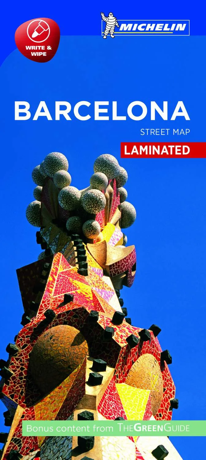 Plano Barcelona laminated