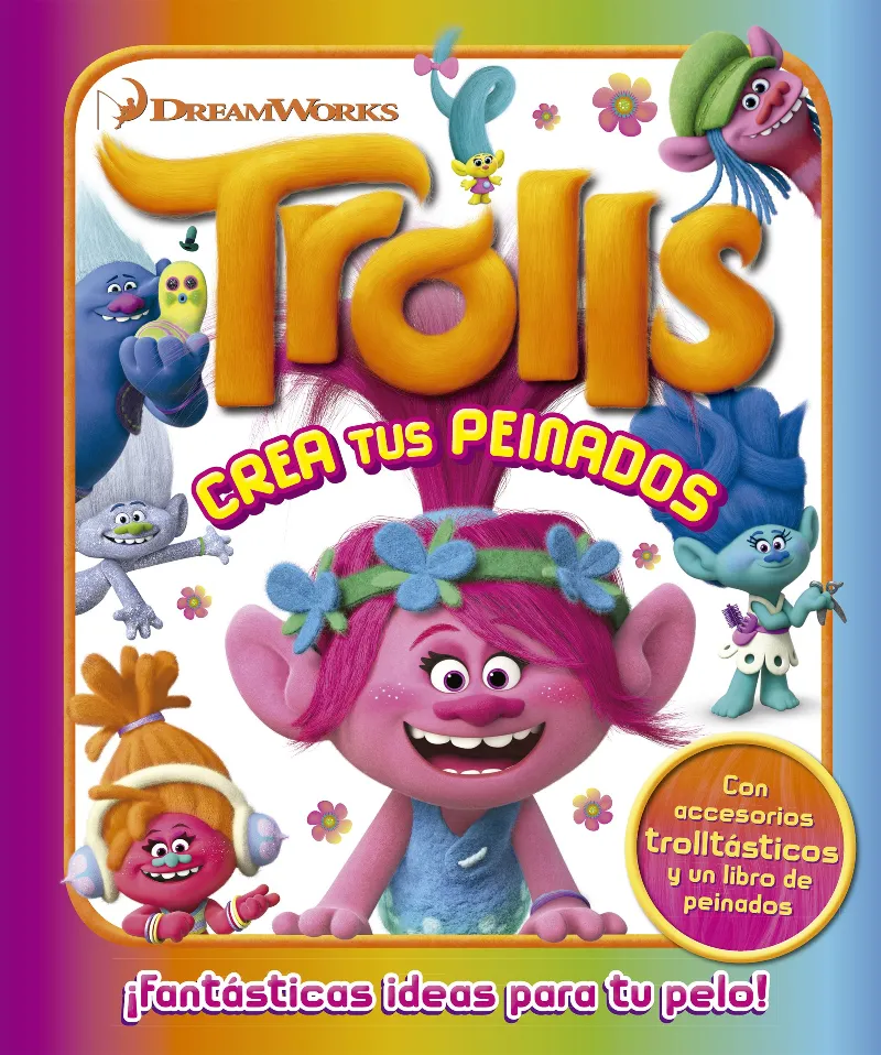 TROLLS CREA TUS PEINADOS CAJA METALICA