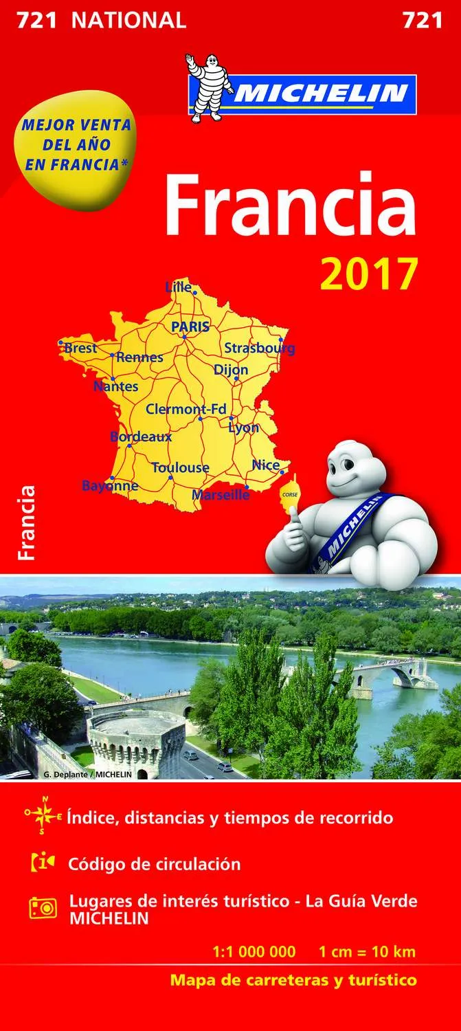 FRANCIA -MAPA MICHELIN 2017-