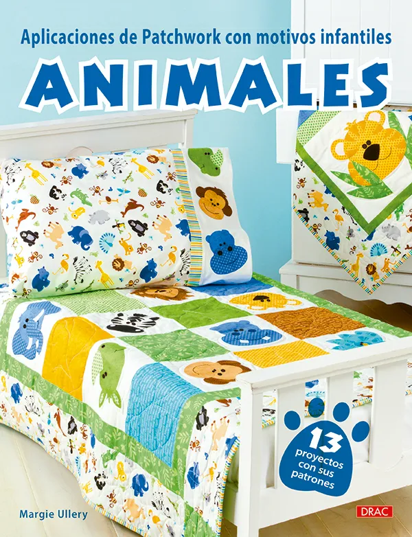 Aplicaciones de Patchwork con motivos infantiles. Animales