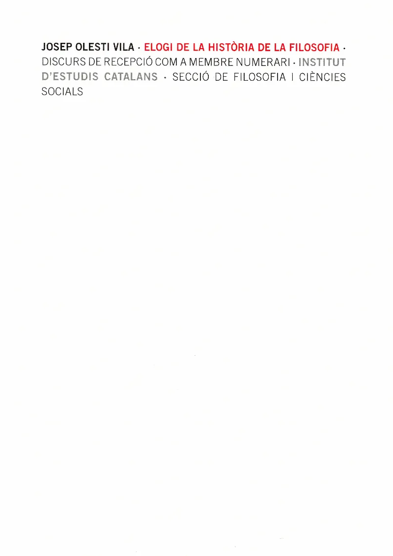 Elogi de la història de la filosofia