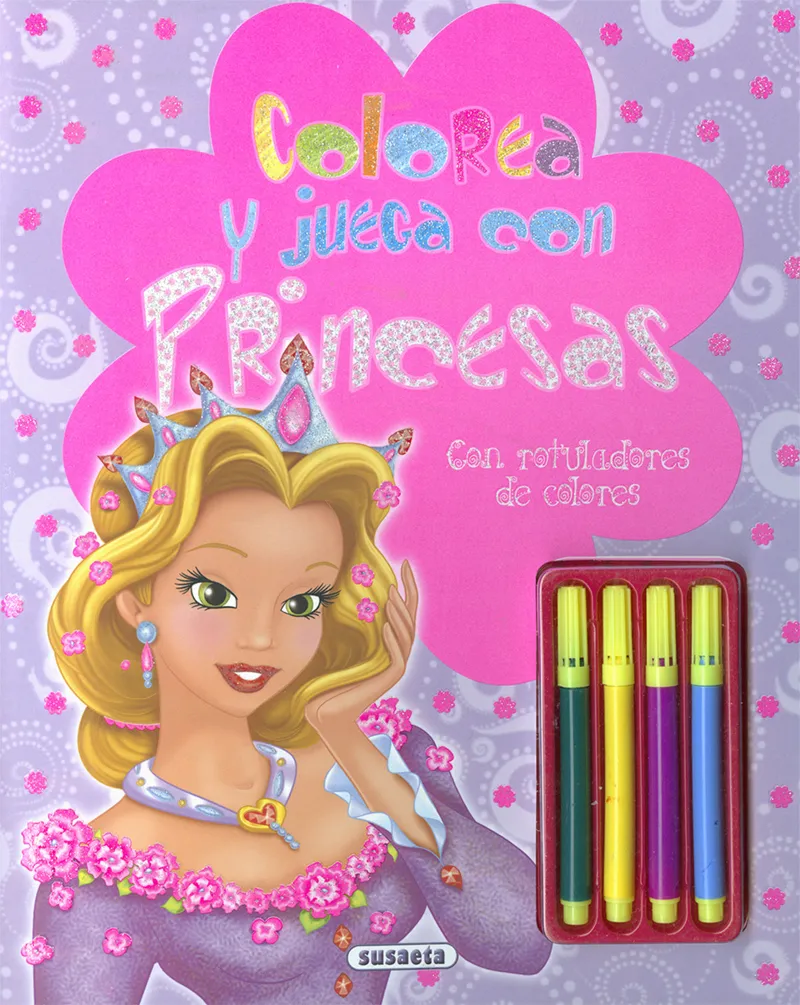 Colorea y juega con princesas. Con rotuladores de colores