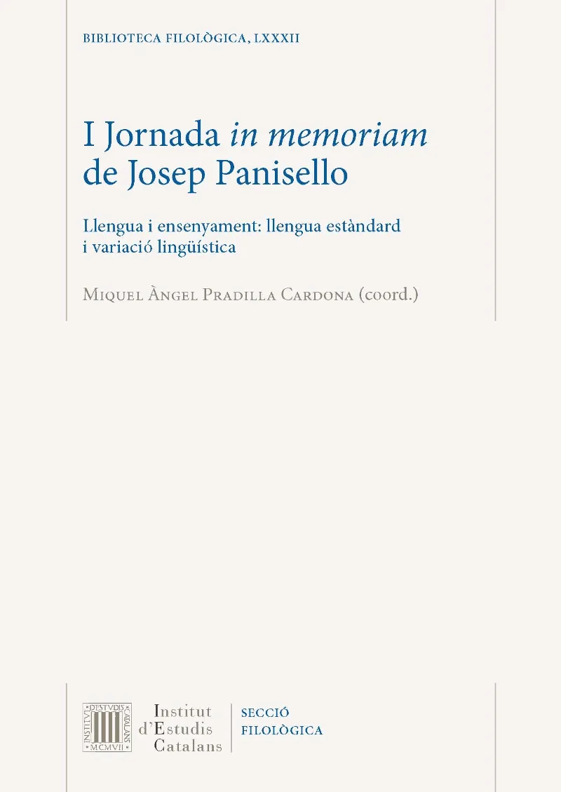 I Jornada in memoriam de Josep Panisello