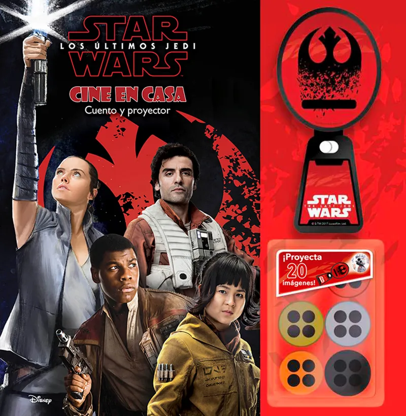STAR WARS LOS ULTIMOS JEDI CINE EN CASA -CUENTO Y PROYECTOR-