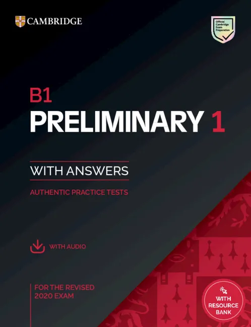 PET CAMBRIDGE PRELIMINARY 1 PAST PAPERS SB + KEY + AUDIO