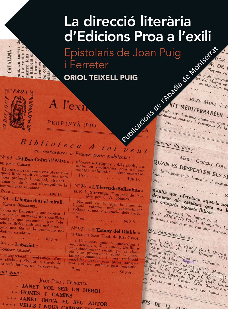 DIRECCIO LITERARIA D'EDICIONS PROA A L'EXILI