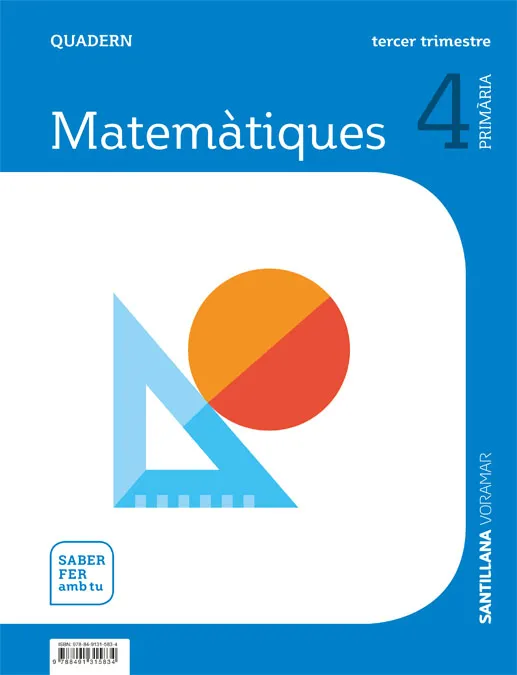 QUADERN MATEMATIQUES 4 PRIMARIA 3 TRIM SABER FER AMB TU