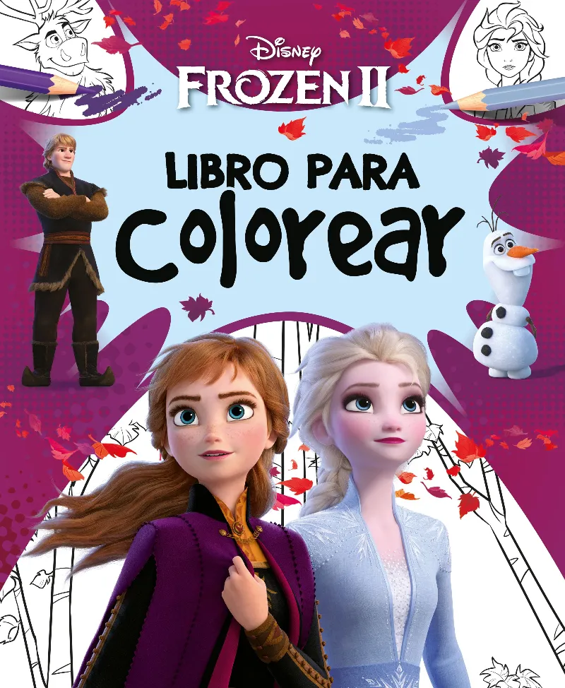 FROZEN II LIBRO PARA COLOREAR