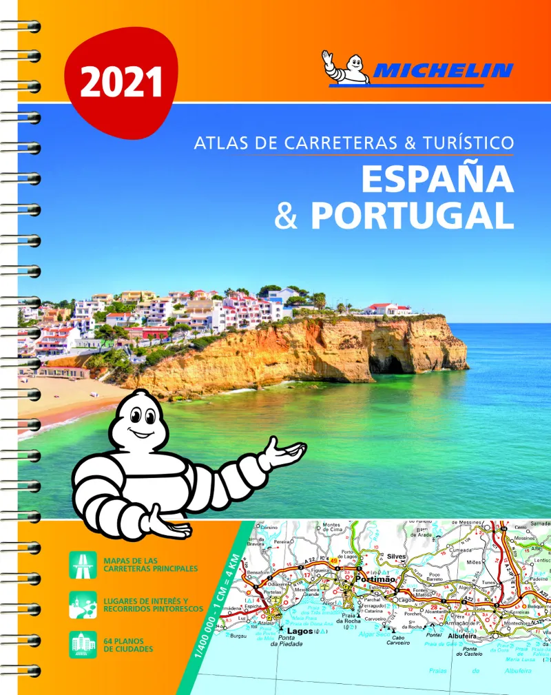 ESPAÑA / PORTUGAL 2021 -ATLAS DE CARRETERAS & TURISTICO -