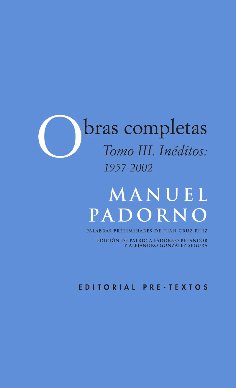 OBRAS COMPLETAS TOMO III.INEDITOS 1957/2002 -PADORNO-