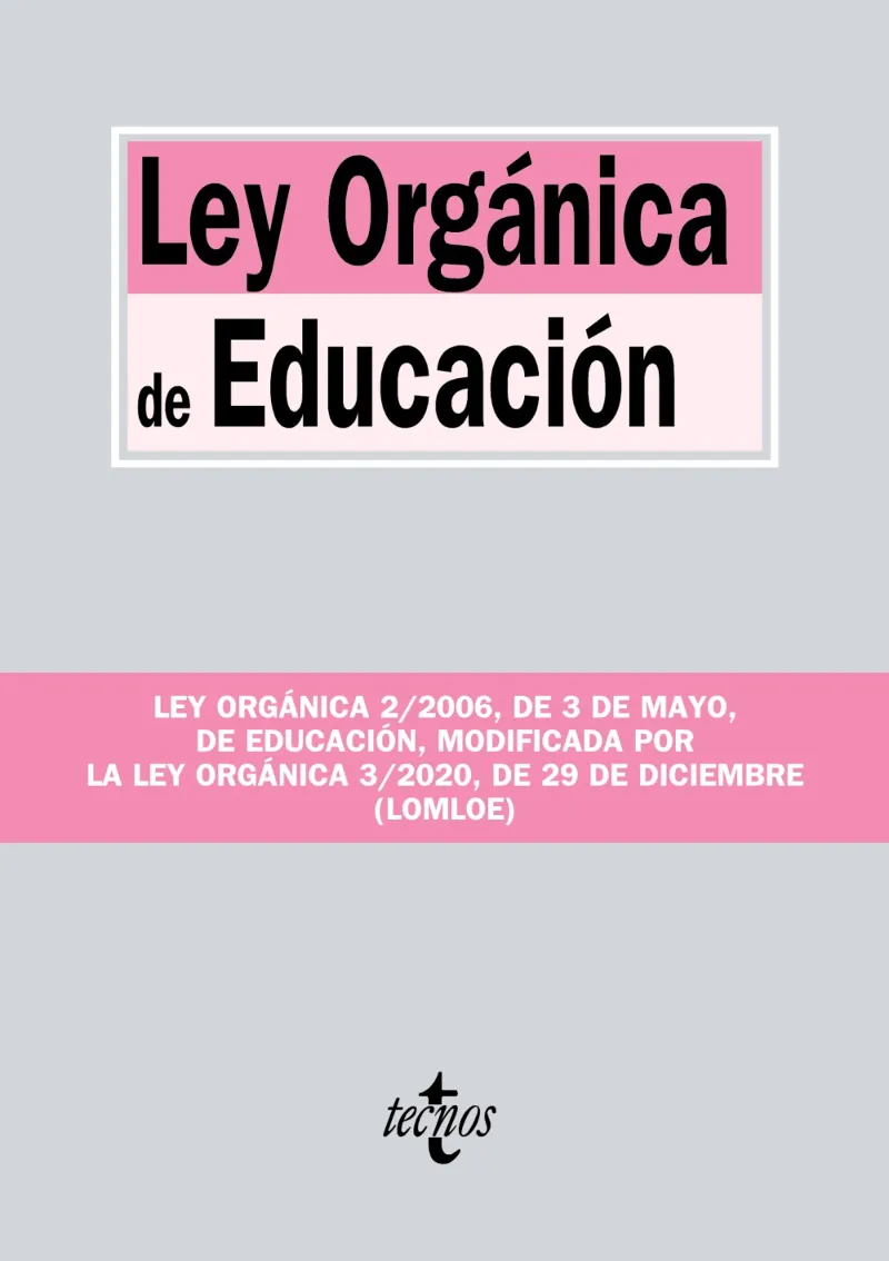 LEY ORGÁNICA DE EDUCACIÓN