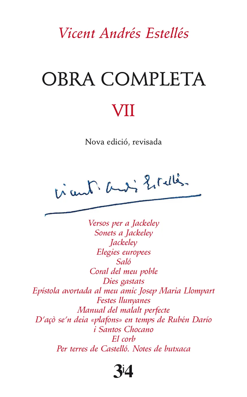 OBRA COMPLETA VII -ESTELLES-