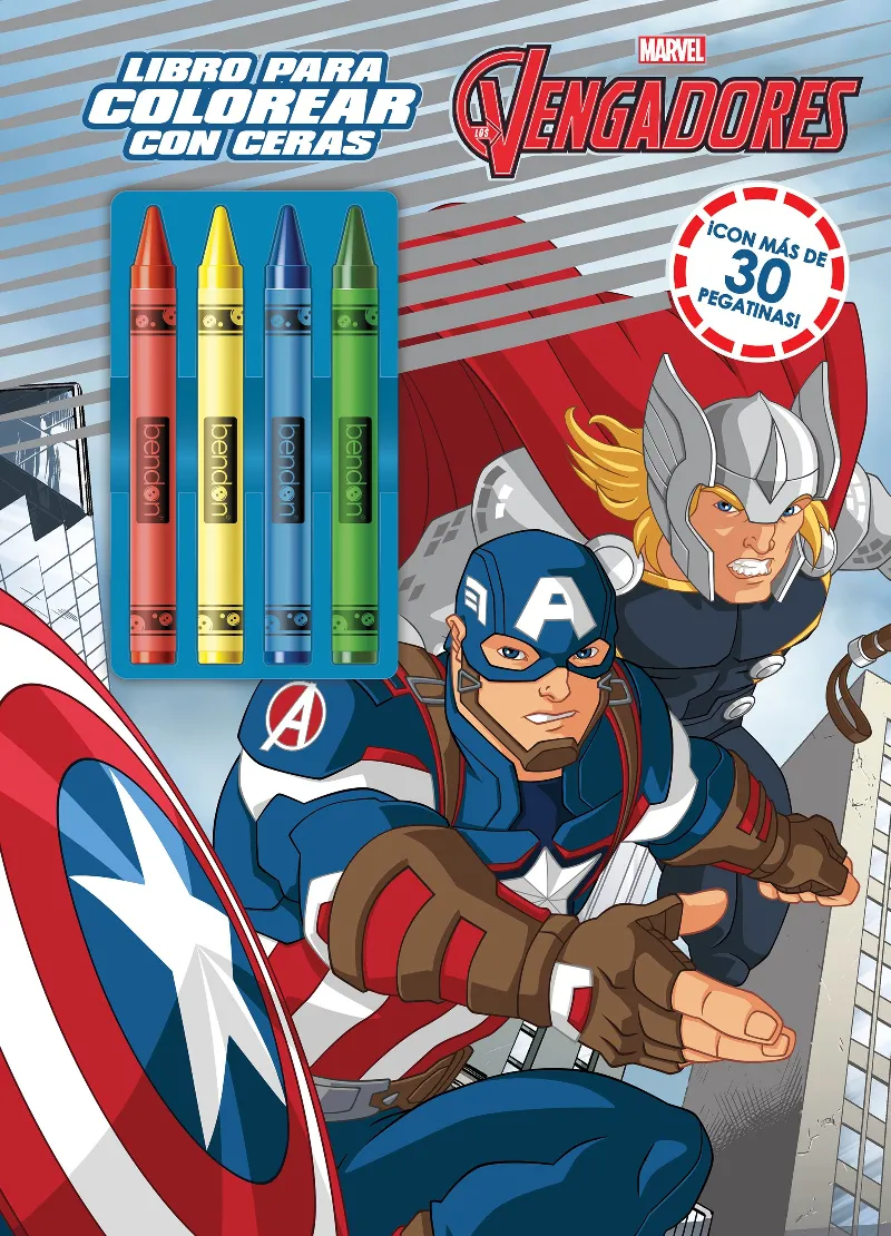 VENGADORES -LIBRO PARA COLOREAR CON CERAS-