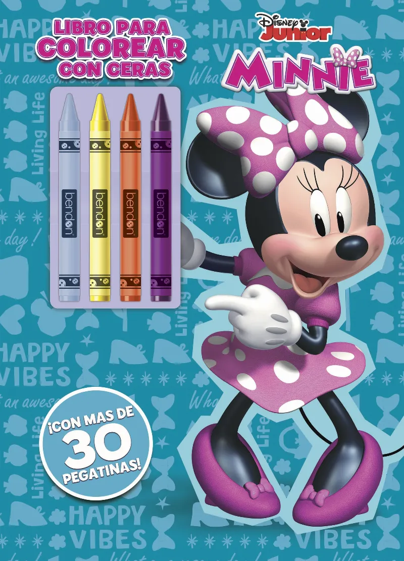MINNIE -LIBRO PARA COLOREAR CON CERAS-