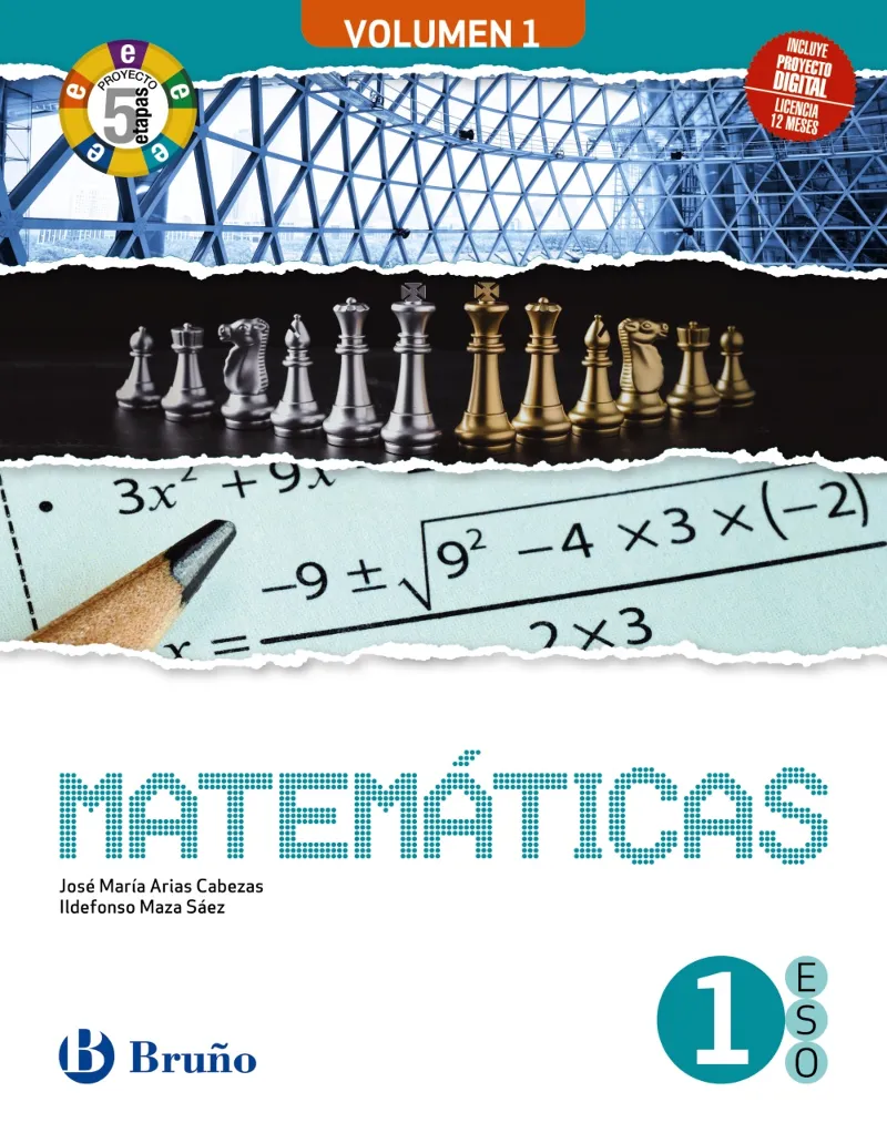 MATEMÁTICAS 1 ESO 3 VOLÚMENES PROYECTO 5 ETAPAS