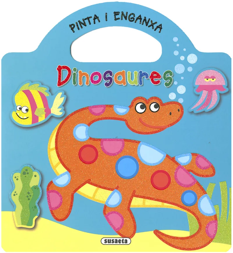 DINOSAURES -PINTA I ENGANXA- BLAU