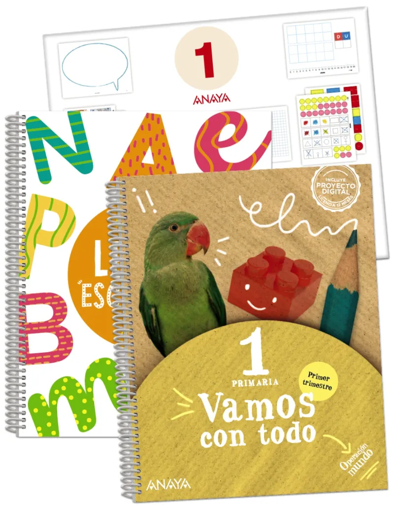 VAMOS CON TODO 1. PRIMER TRIMESTRE. + PUNTO DE LECTURA 1 + MATERIAL MANIPULATIVO