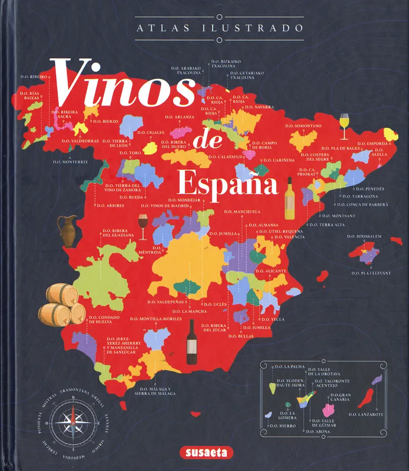 VINOS DE ESPAÑA -ATLAS ILUSTRADO-