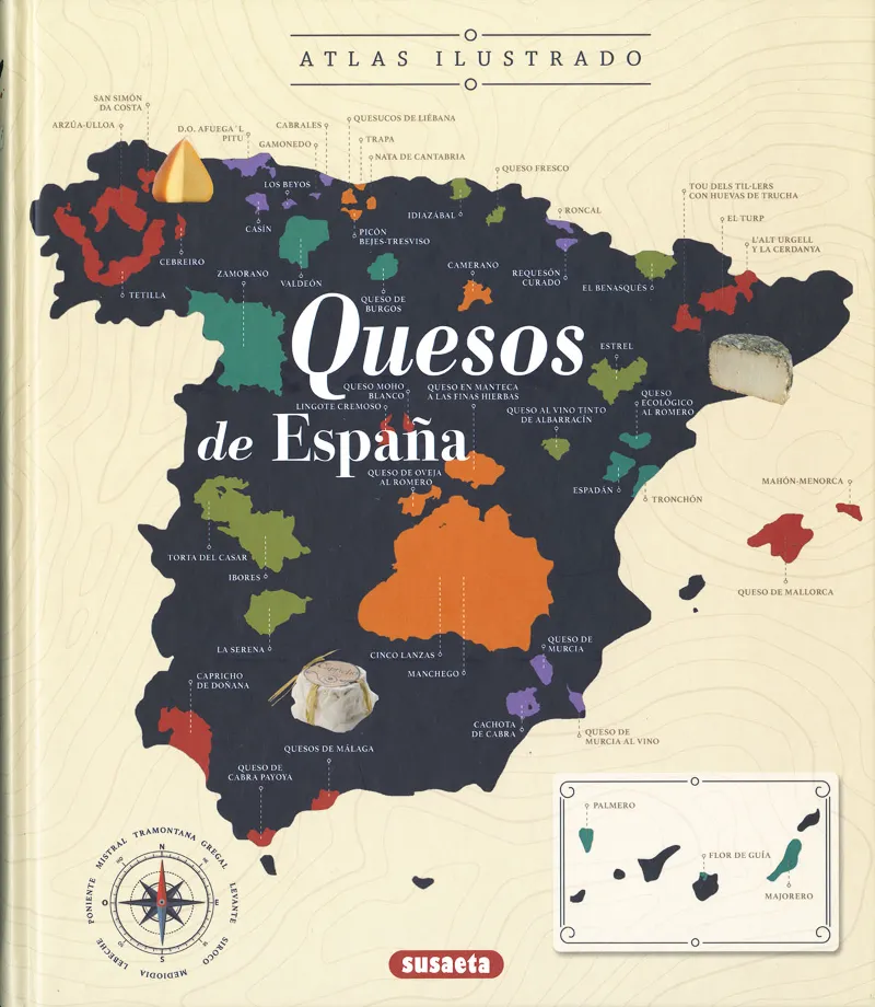 QUESOS DE ESPAÑA -ATLAS ILUSTRADO-