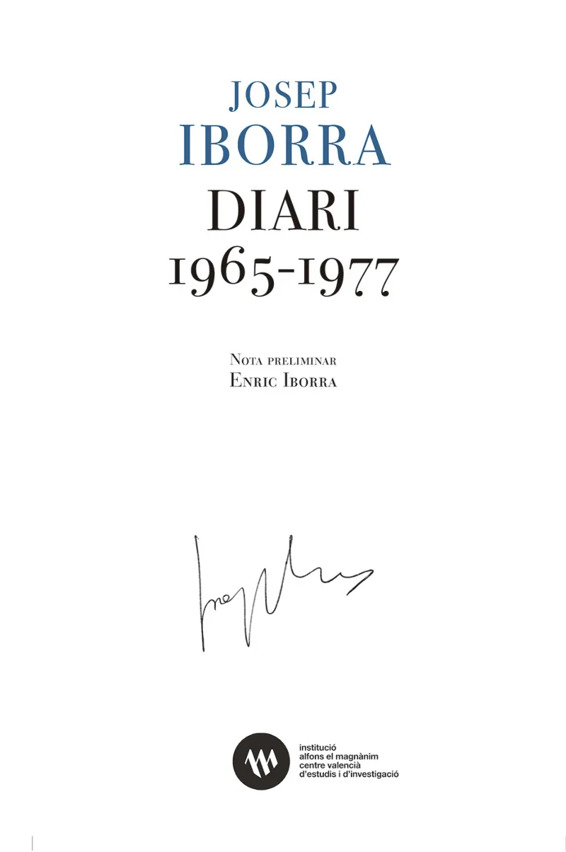 DIARI 1965-1977 (JOSEP IBORRA)