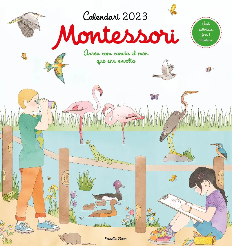 CALENDARI 2023 MONTESSORI -AMB ACTIVITATS , JOCS I ADHESIUS-