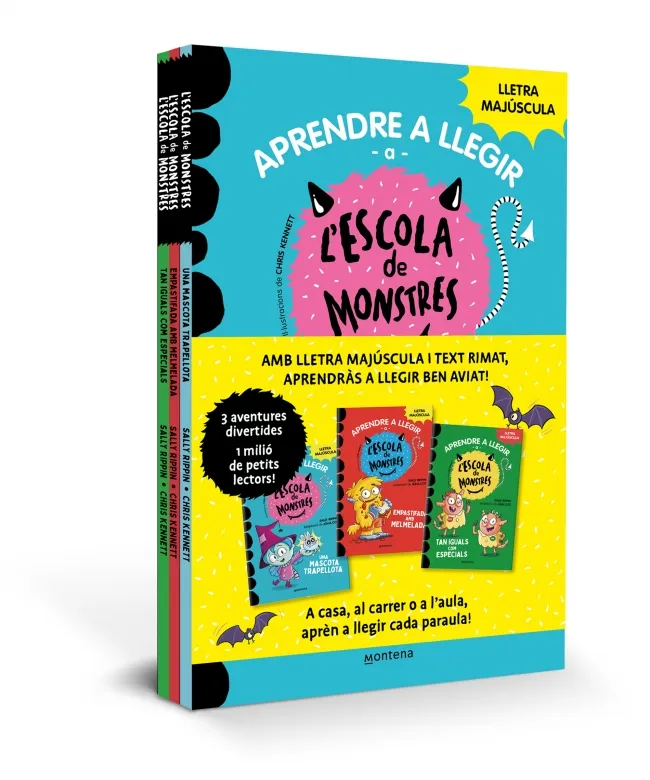 APRENDRE A LLEGIR A L'ESCOLA DE MONSTRES( PACK AMB ELS LLIBRES 1,2 I 3)