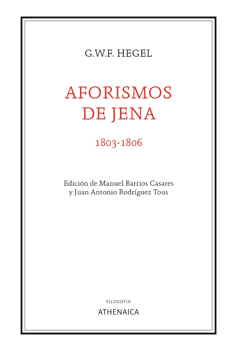 AFORISMOS DE JENA 1803-1806