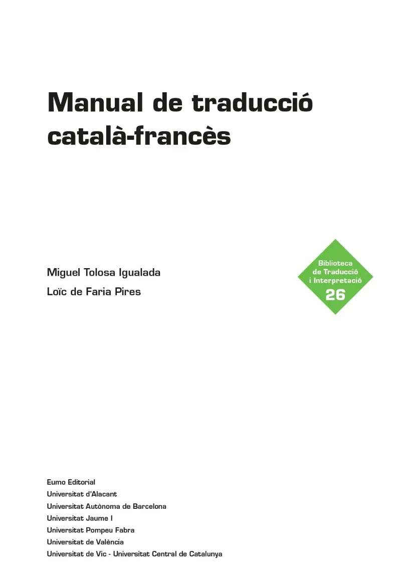 MANUAL DE TRADUCCIO CATALA-FRANCES