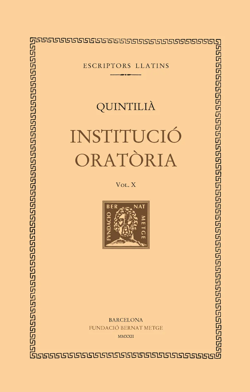 INSTITUCIO ORATORIA VOL. X