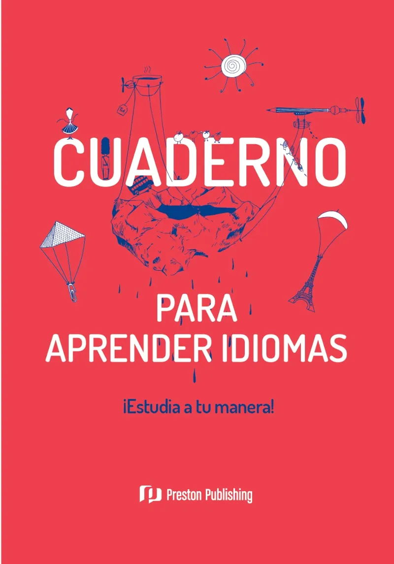 CUADERNO PARA APRENDER IDIOMAS ROJO