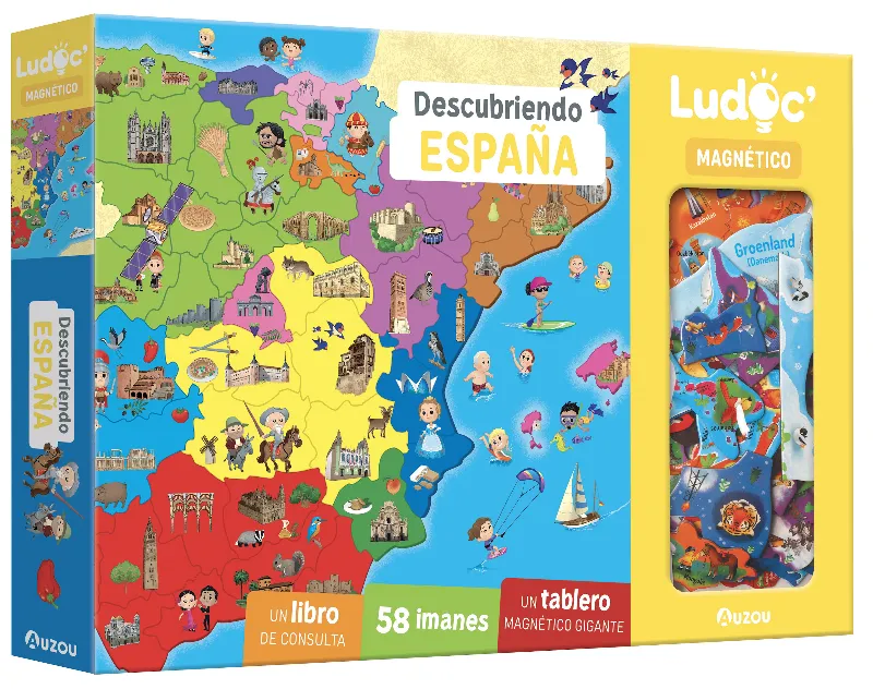 DESCUBRIENDO ESPAÑA. ATLAS TABLERO MAGNETICO