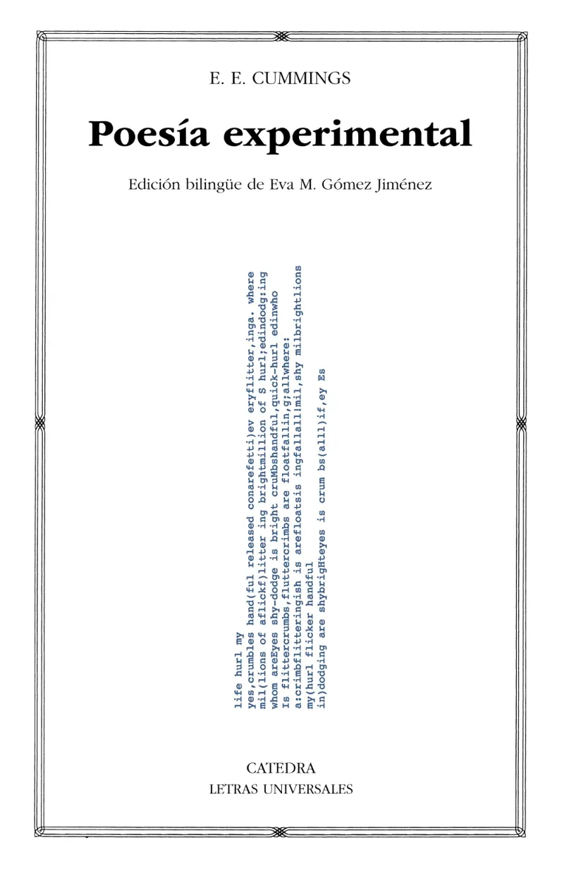 POESIA EXPERIMENTAL(EDICIÓN BILINGUE)