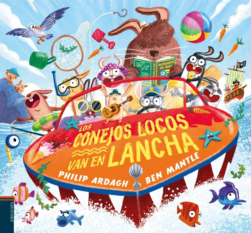 LOS CONEJOS LOCOS VAN EN LANCHA .A PARTIR DE 4 AÑOS