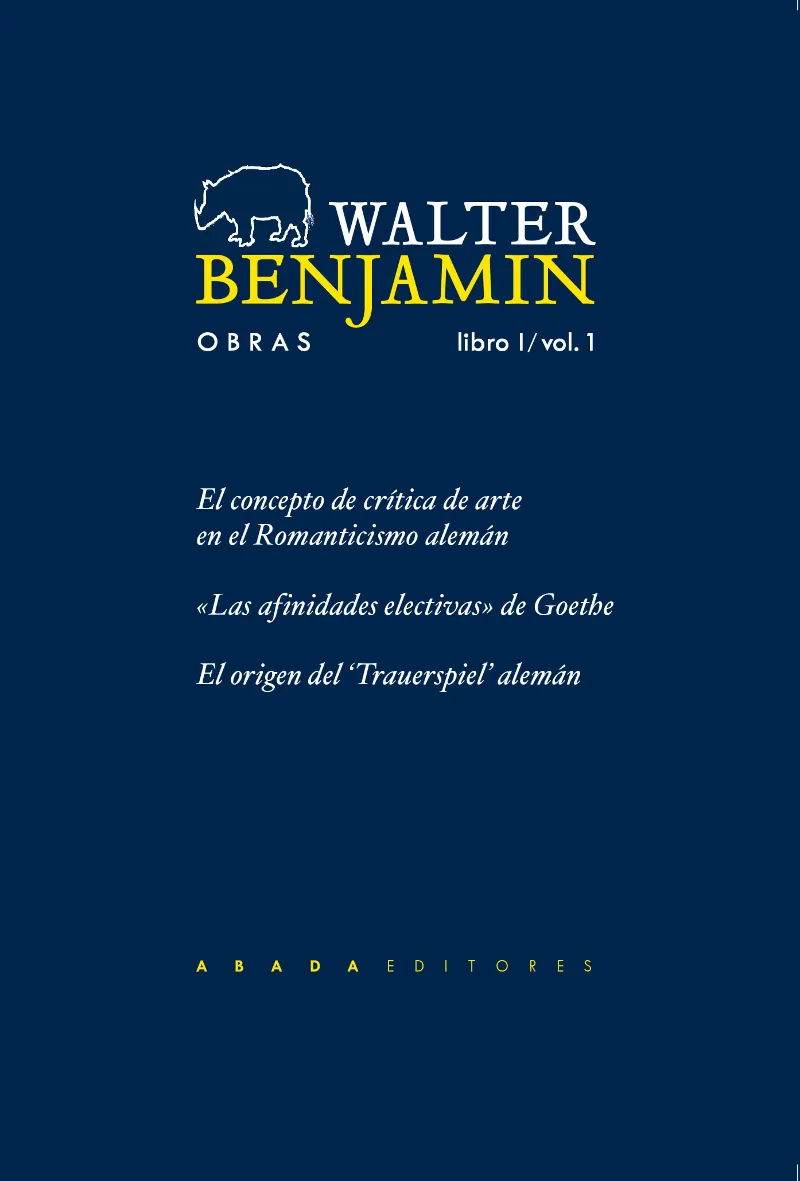 WALTER BENJAMIN OBRAS LIBRO 1 VOL 1