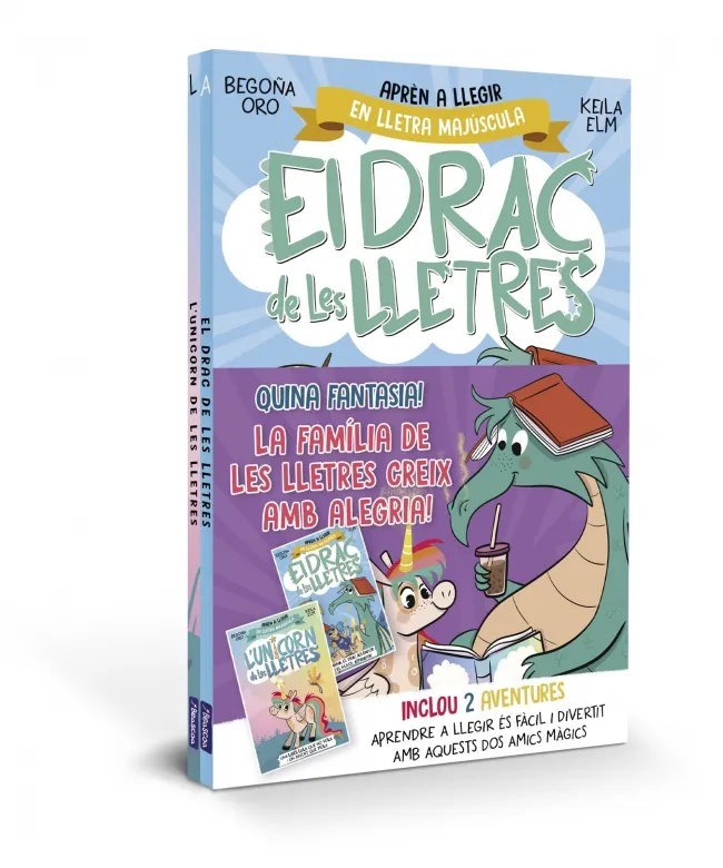 EL DRAC DE LES LLETRES - QUINA FANTASIA! LA FAMÍLIA DE LES LLETRES CREIX AMB ALEGRIA. PACK AMB 2 LLIBRES: L'UNICORN I EL DRAC DE LES LLETRES