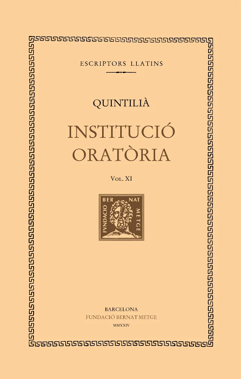 INSTITUCIÓ ORATÒRIA (VOL. XI) - TAPA TOVA