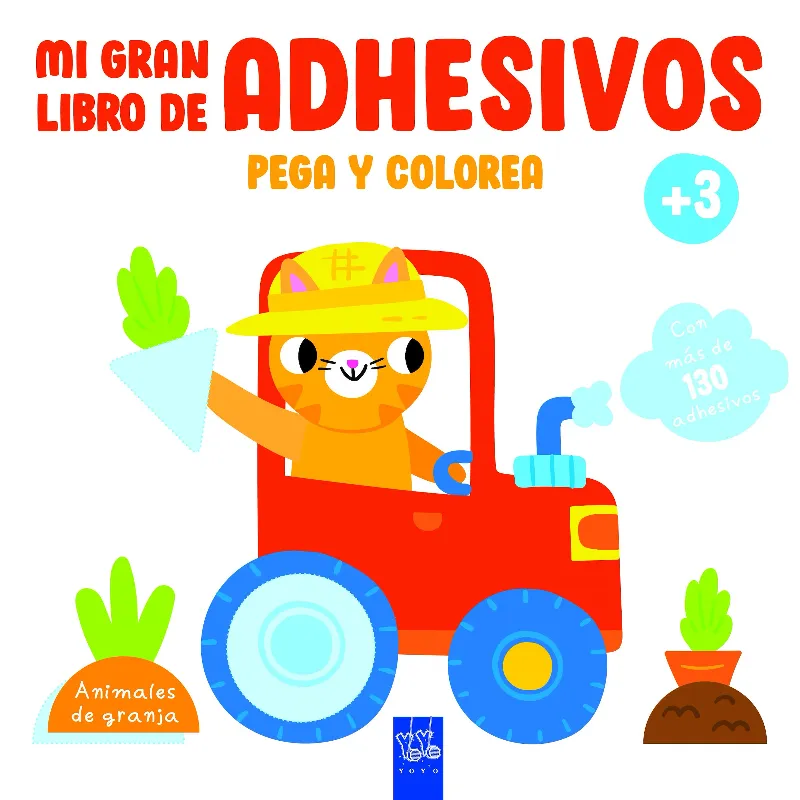 Mi gran libro de adhesivos. Pega y colorea. ANIMALES DE GRANJA