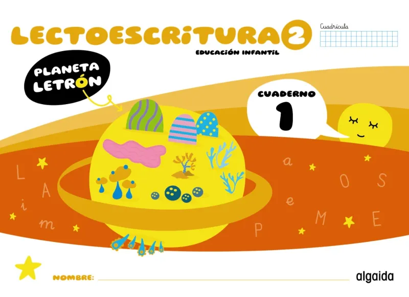 PLANETA LETRÓN. LECTOESCRITURA. NIVEL 2. CUADERNO 1. CUADRÍCULA