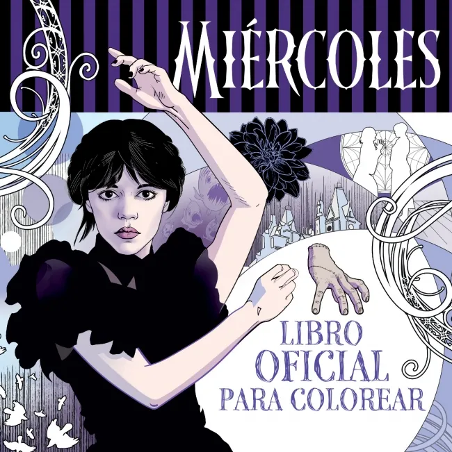 MIÉRCOLES ADDAMS. LIBRO OFICIAL PARA COLOREAR