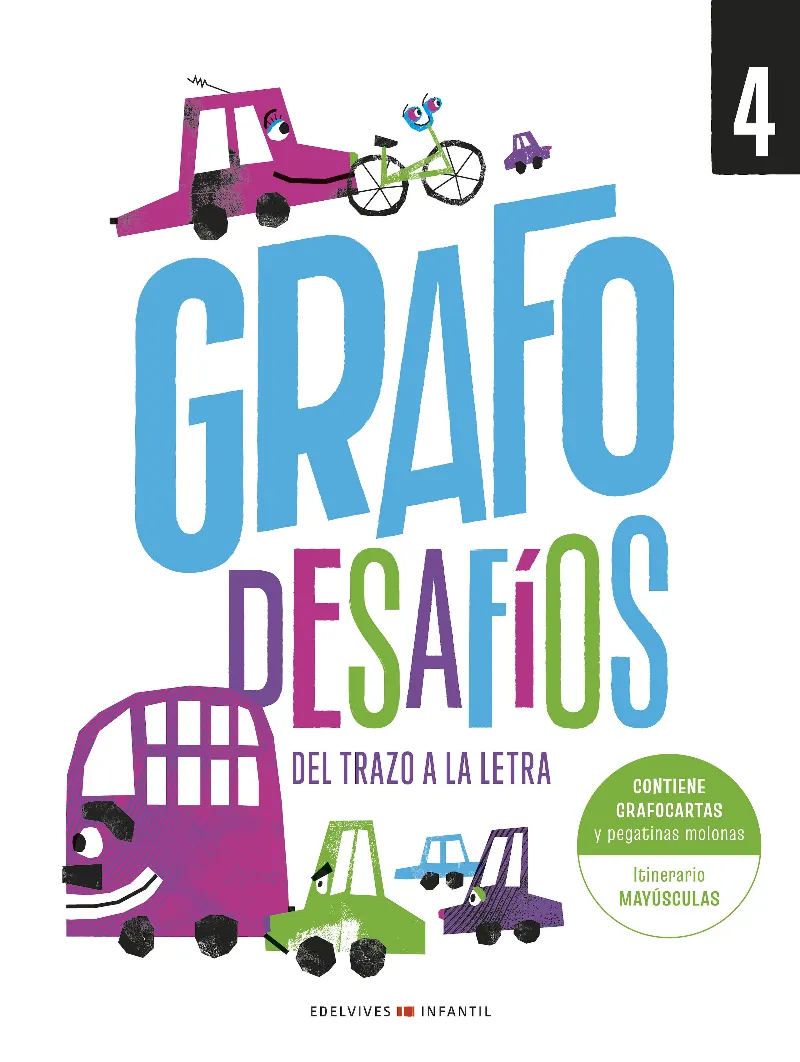 GRAFO DESAFÍOS, DEL TRAZO A LA LETRA, CUADERNO 4