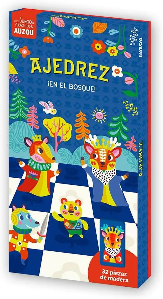 AJEDREZ EN EL BOSQUE. JUEGO DE MADERA
