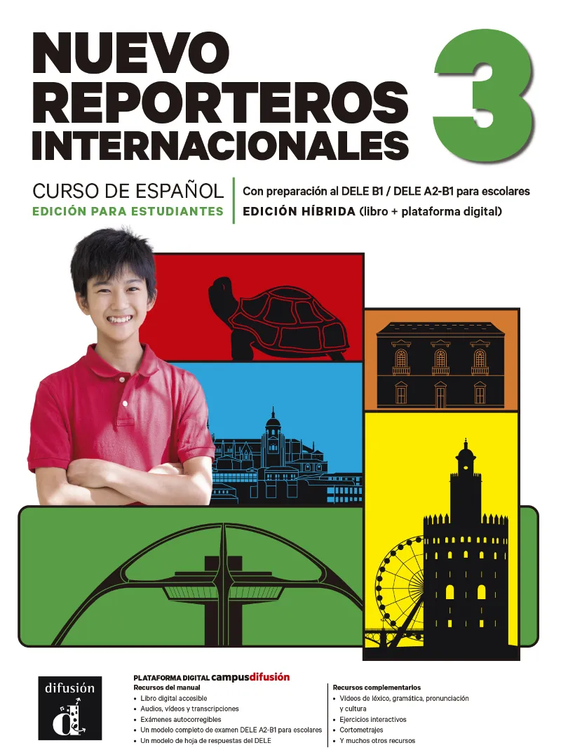 NUEVO REPORTEROS INTERNACIONALES 3 ED. HIBRIDA ESTUDIANTES